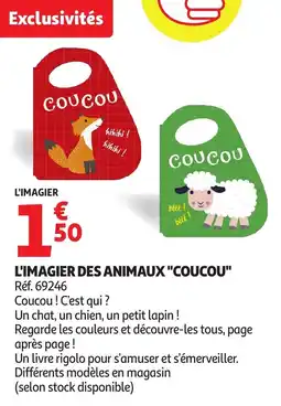 Auchan L'imagier des animaux coucou offre