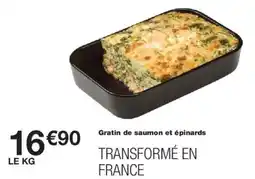 Monoprix Gratin de saumon et épinards offre