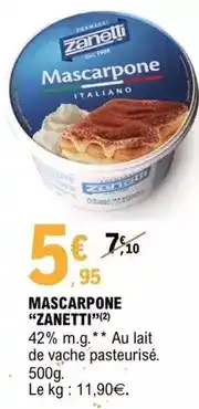 E.Leclerc Zanetti - mascarpone offre