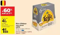 Carrefour Drive Leffe - bière d'abbaye sans alcool offre