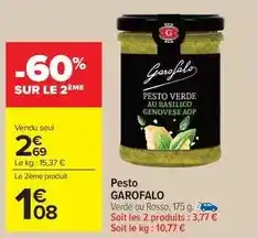 Carrefour Drive Garofalo - pesto offre