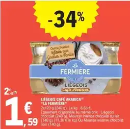 E.Leclerc Liegeois café arabica offre
