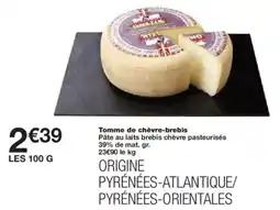 Monoprix Tomme de chèvre-brebis offre
