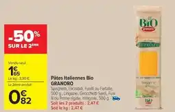 Carrefour Drive Pâtes italienne bio offre