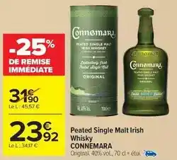 Carrefour Drive Connemara - peated single malt irish whisky offre