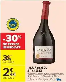 Carrefour Drive I.g.p. pays d'oc offre