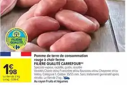 Carrefour Drive Carrefour - pomme de terre de consommation rouge à chair ferme filière qualité offre