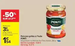 Carrefour Drive Ponti - poivrons grillés à l'huile offre