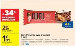 Carrefour Drive Barre protéinée avec vitamines offre