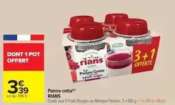 Carrefour Drive Rians - panna cotta offre