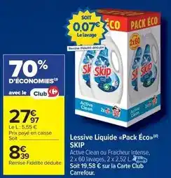 Carrefour Drive Skip - lessive liquide offre