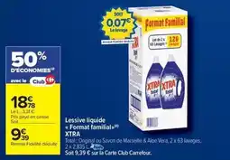 Carrefour Drive X-tra - lessive liquide format familial offre