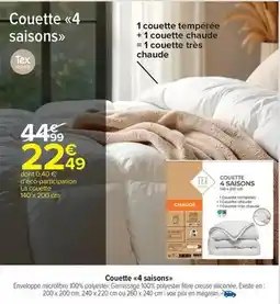 Carrefour Drive Tex - couette 4 saisons offre