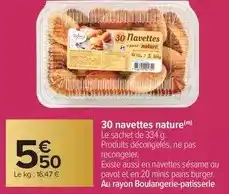Carrefour 30 navettes nature offre