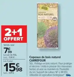 Carrefour Carrefour - copeaux de bois naturel offre