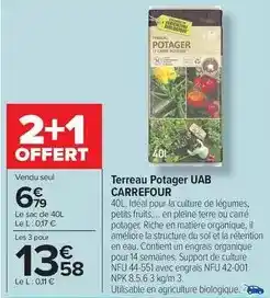 Carrefour Carrefour - terreau potager uab offre