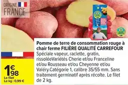 Carrefour Carrefour - pomme de terre de consommation rouge à chair ferme filière qualité offre