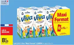Carrefour Candia - lait u.h.t. viva maxi format offre