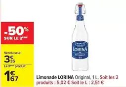 Carrefour Lorina - limonade original offre