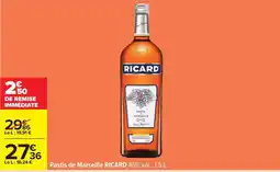 Carrefour Ricard - pastis de marseille offre