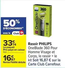 Carrefour Philips - rasoir offre