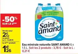 Carrefour Saint amand - eau minérale naturelle offre