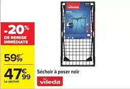 Carrefour Vileda - séchoir à poser noir offre