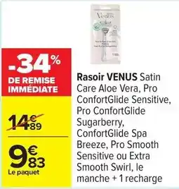 Carrefour Care - rasoir satin aloe vera offre