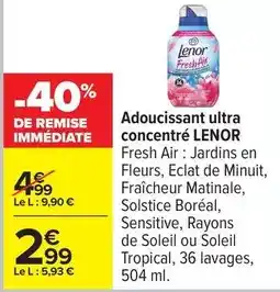 Carrefour Lenor - adoucissant ultra concentré offre