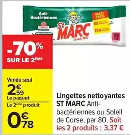 Carrefour St marc - lingettes nettoyantes offre