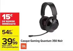 Carrefour Jbl - casque gaming quantum 350 noir offre