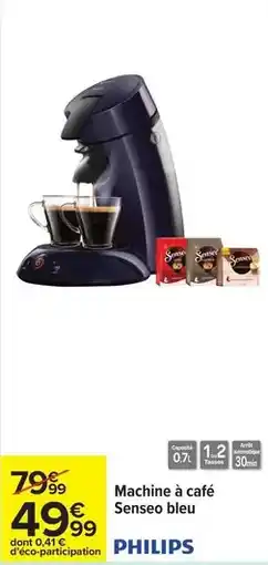 Carrefour Philips - machine à café senseo bleu offre