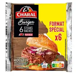 Carrefour Charal 6 steaks hachés spécial burger charal offre