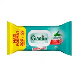 Carrefour Carolin lingettes anti-bactériennes maxi format offre
