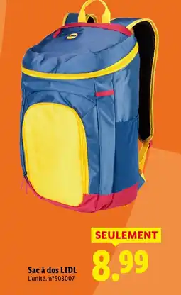 Lidl Lidl sac à dos offre