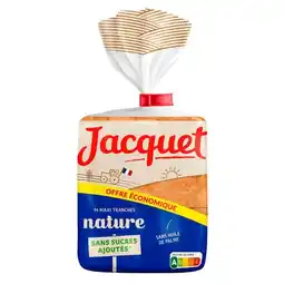 Carrefour Jacquet pain de mie sans sucres ajoutés offre économique offre