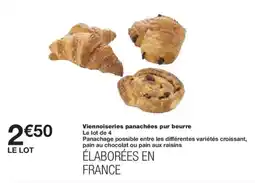Monoprix Viennoiseries panachées pur beurre offre