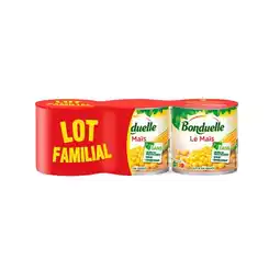 Carrefour Bonduelle maïs lot familial offre