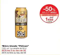 Monoprix Bière blonde pélican offre