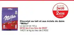 Monoprix Chocolat au lait et aux éclats de daim milka offre