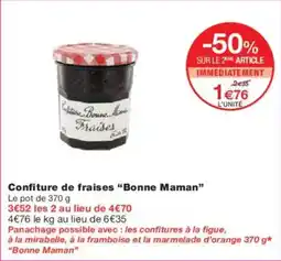 Monoprix Confiture de fraises bonne maman offre