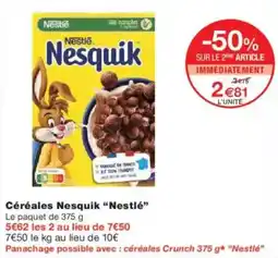 Monoprix Céréales nesquik nestlé offre