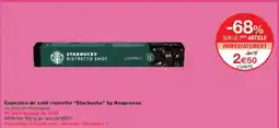 Monoprix Capsules de café ristretto starbucks by nespresso offre