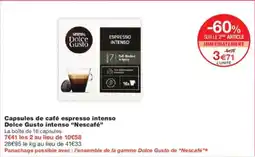 Monoprix Capsules de café espresso intenso dolce gusto intenso nescafé offre