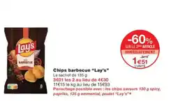 Monoprix Chips barbecue lay's offre