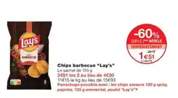Monoprix Chips barbecue lay's offre