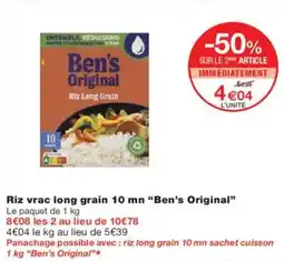 Monoprix Riz vrac long grain 10 mn ben's original offre