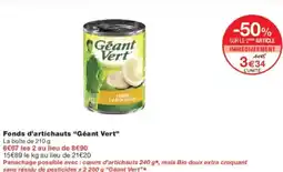 Monoprix Fonds d'artichauts géant vert offre