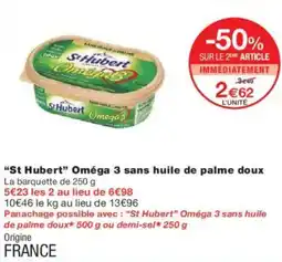 Monoprix St hubert oméga 3 sans huile de palme doux offre