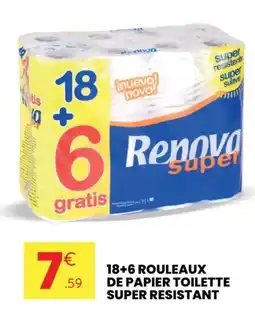 Stokomani 18+6 rouleaux de papier toilette super resistant offre
